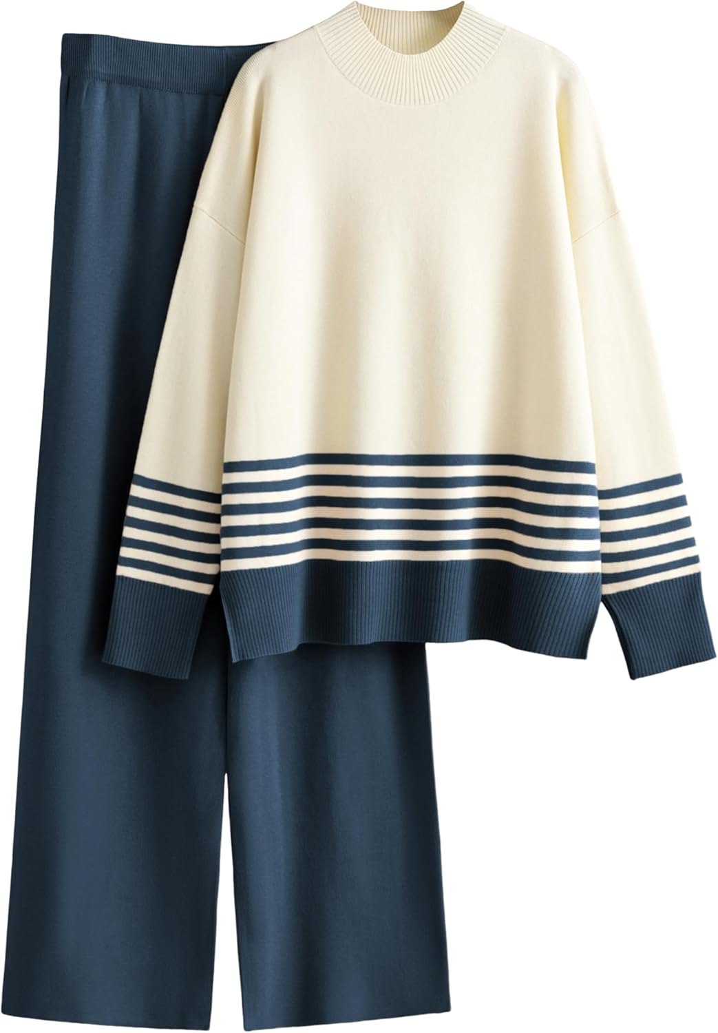 Tanming Women's Lounge Sets: Cozy Knitted Pullover & Pants