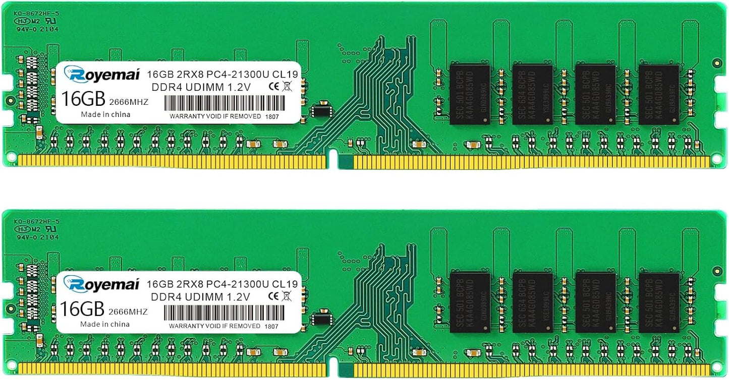 32GB DDR4 2666MHz RAM Upgrade for Enhanced Desktop Performance