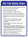 Hot Tub Safety Rules Sign, Durable 18x24 Inches Aluminum Sign