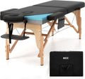 84 in Portable Memory Foam Massage Table - Height Adjustable, Foldable