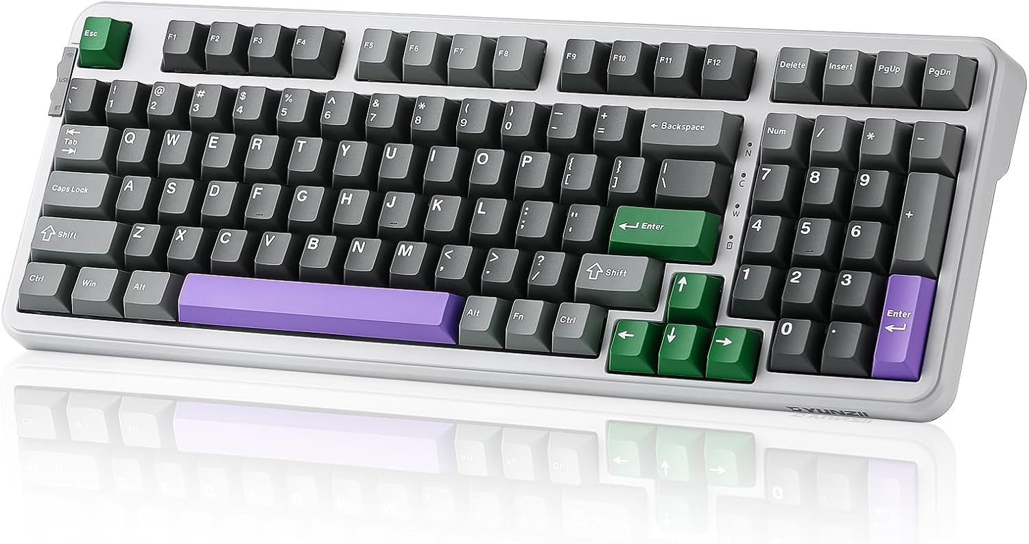 YUNZII B98 Wireless Mech Keyboard, Hot-Swappable, Creamy Linear Switches