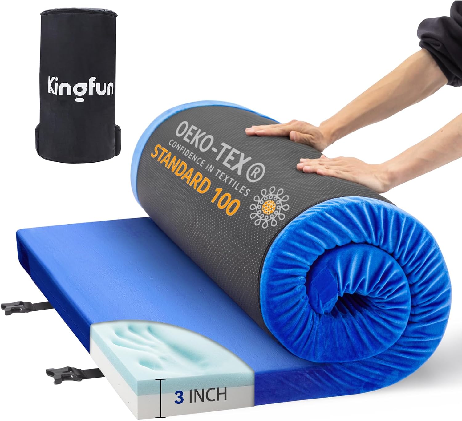 Kingfun Comfortable Thick Sleeping Pad for Adults