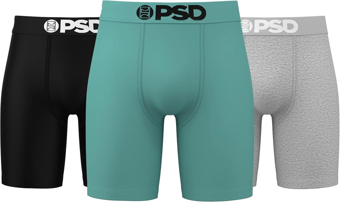 PSD Men's Basic Solid Boxer Briefs for Ultimate Comfort
