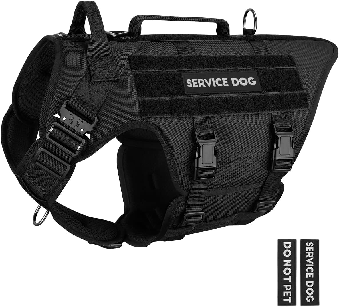 Tactical Dog Harness for Large Dogs - Perfect Fit and Durability