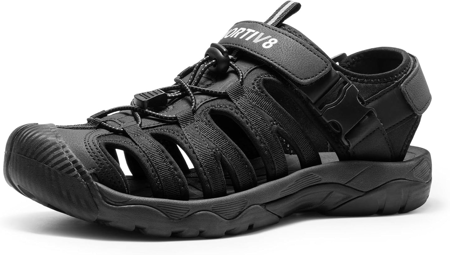 NORTIV 8 Men's Closed Toe Athletic Sport Sandals for Summer