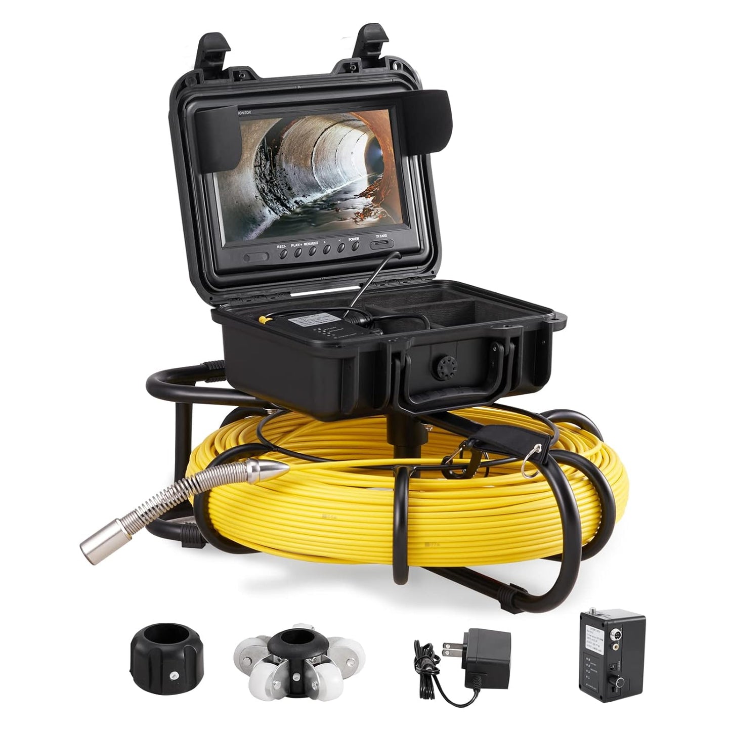 VEVOR Sewer Camera with 9in Screen and 393ft Cable for Inspections