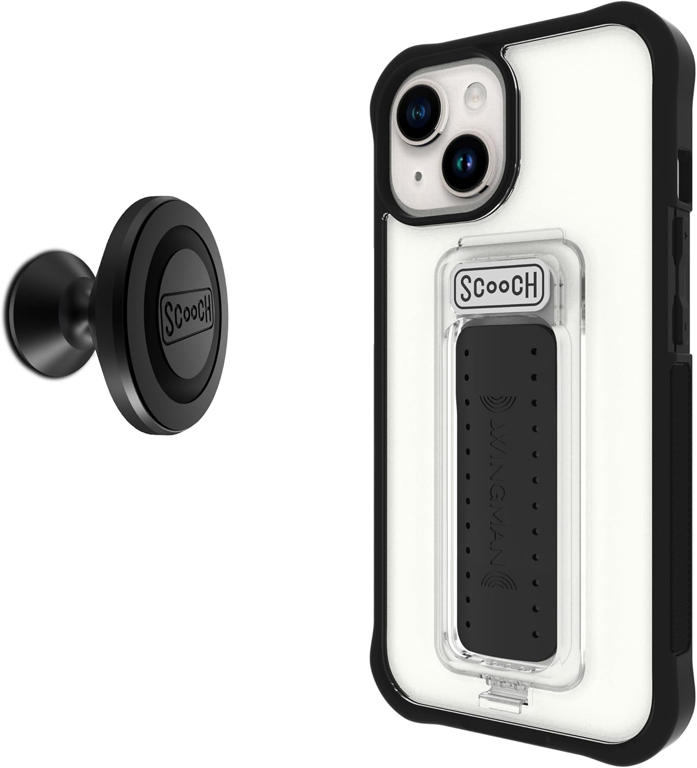 Scooch iPhone 15 Case with Kickstand and Magnetic Mounting
