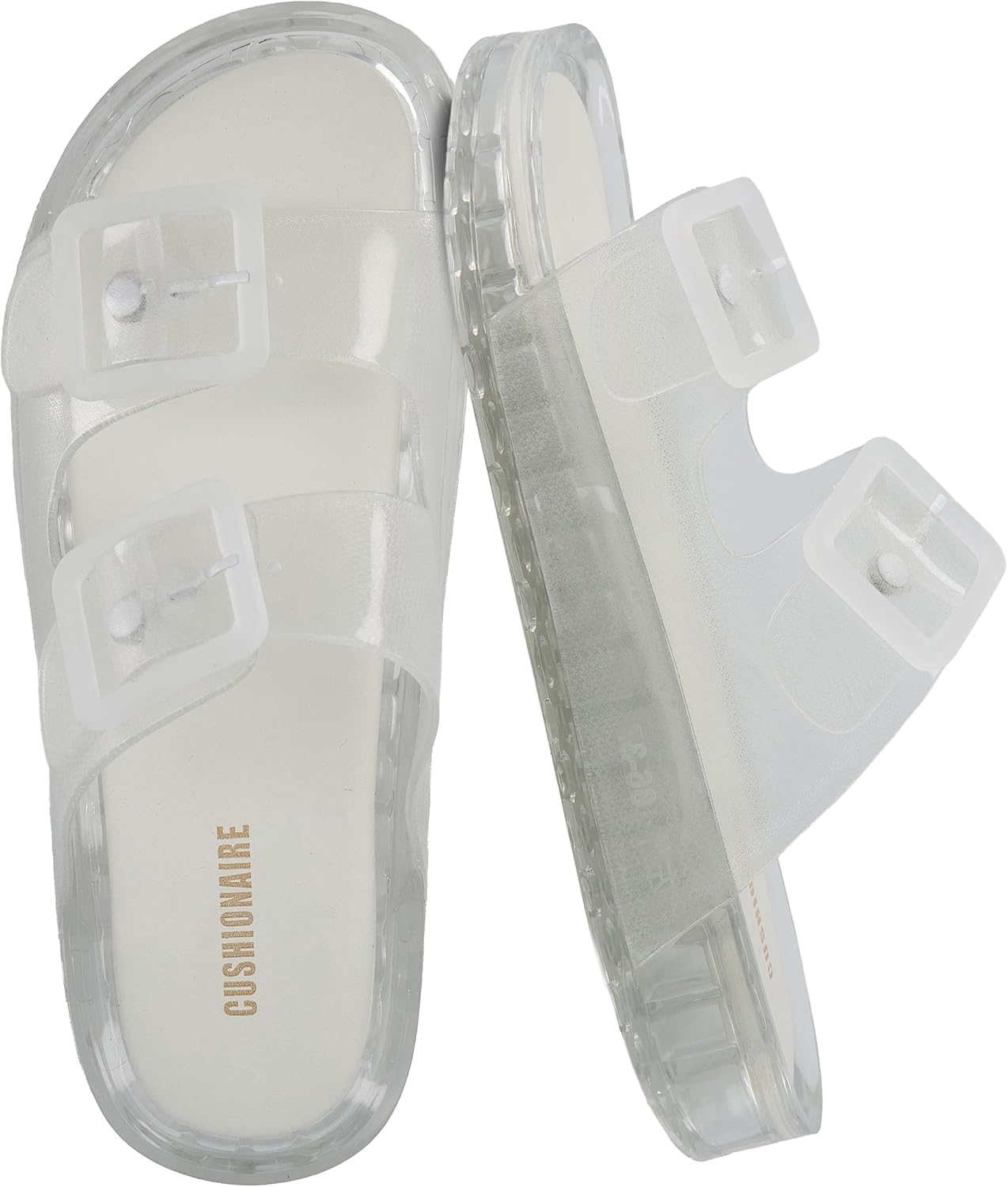 Waterproof Double Buckle Pool Slides for Women - Casual Comfort