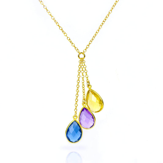 Personalized Mom Necklace with Custom Birthstones for Mothers