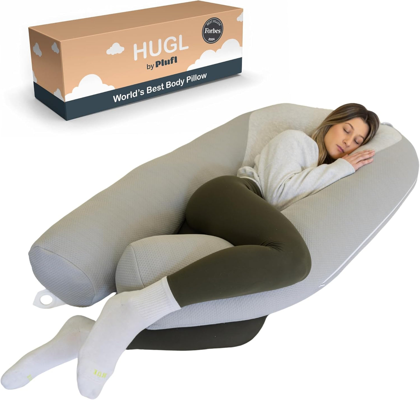 Hugl Cooling Body Pillow for Adults - Ultimate Comfort & Support