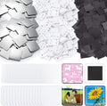 50mm Square Button Press Supplies 200 Sets DIY Magnet Kit - Craft Pack