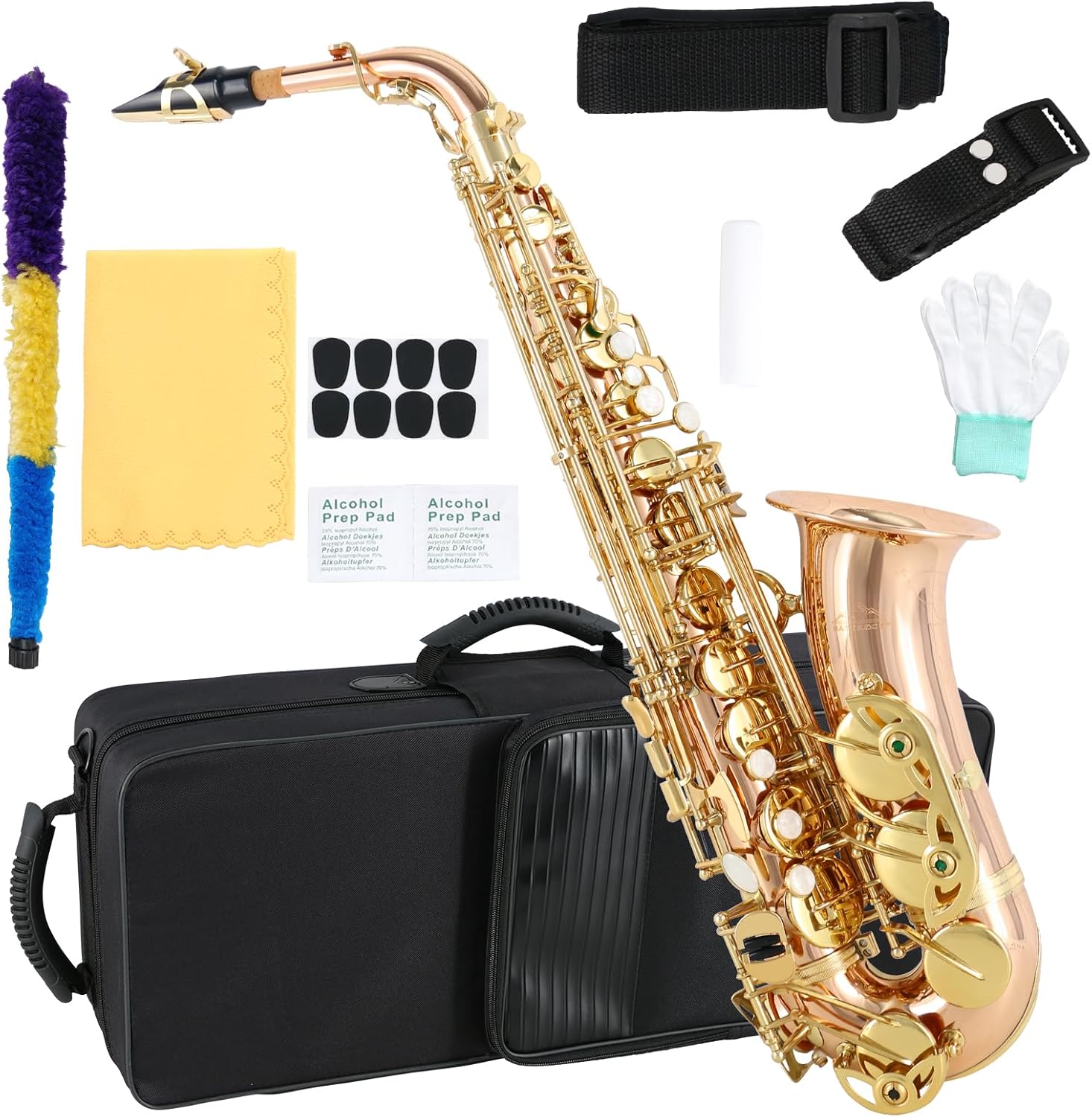 EASTROCK Phos-copper Alto Saxophone Kit for Students & Beginners