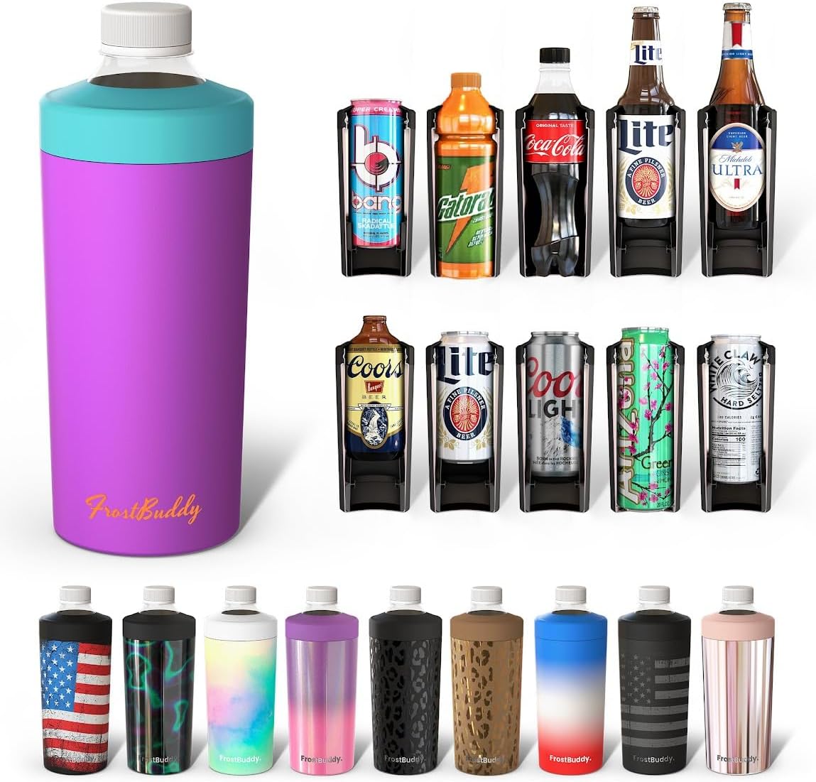 Universal Buddy XL Can Cooler - Keep Drinks Chilled for Hours