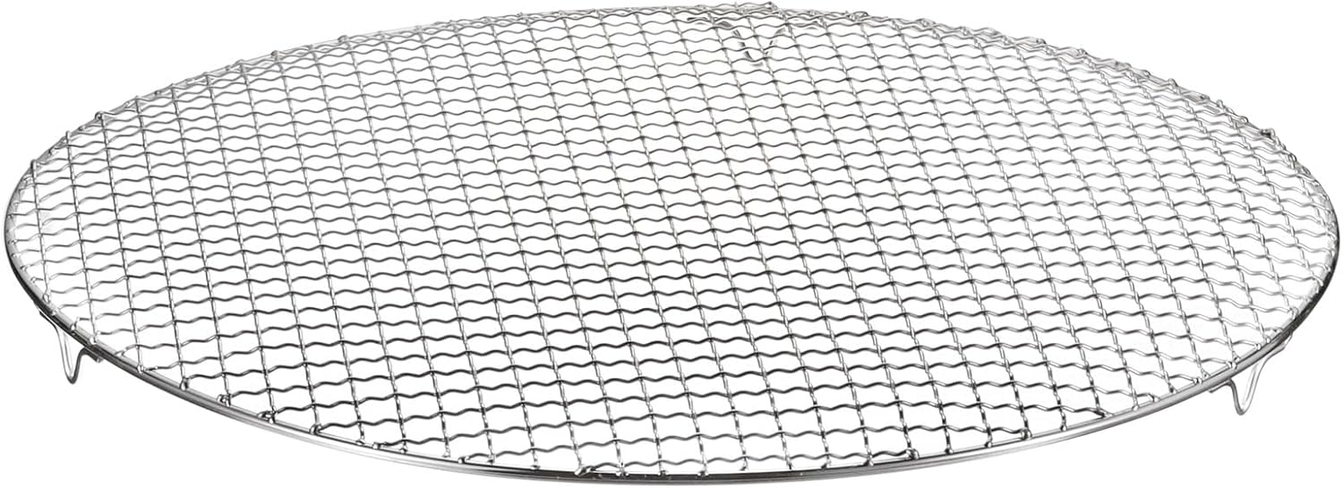 HARFINGTON Round Cooking Rack 16.7-inch Stainless Steel Grill Net
