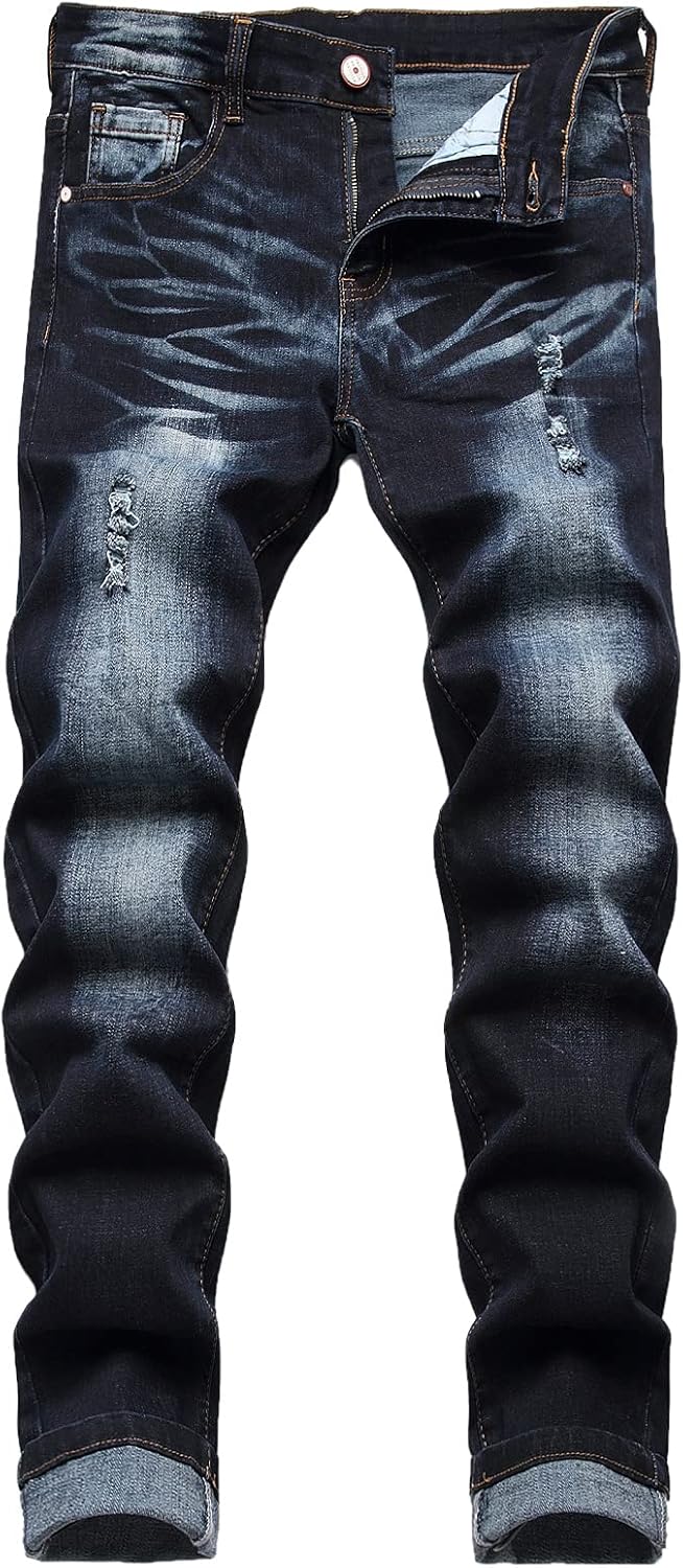 JUNBAOSS Men's Slim Fit Stretch Jeans for Stylish Comfort