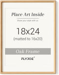 18x24 Natural Oak Wood Picture Frame with Tempered Glass