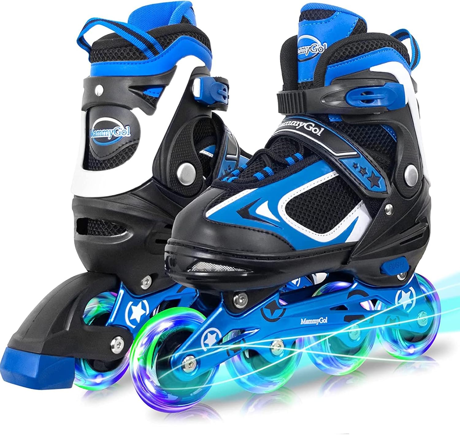 MammyGol Adjustable Inline Skates for Kids with Light Up Wheels