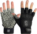 Max Clash Half Finger Lineman Adult Padded Football Gloves