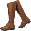 Women's Knee High Riding Boots - Comfortable Round Toe Tall Boots