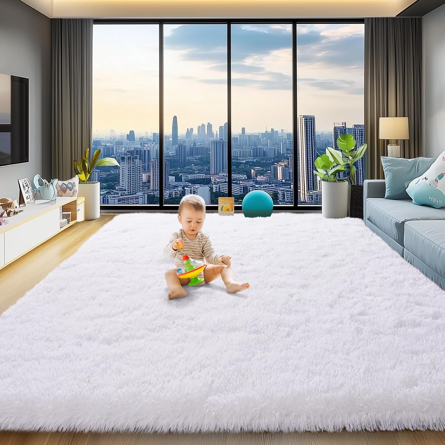 Ultra Soft 8x10 Area Rugs for Living Room and Bedroom Decor