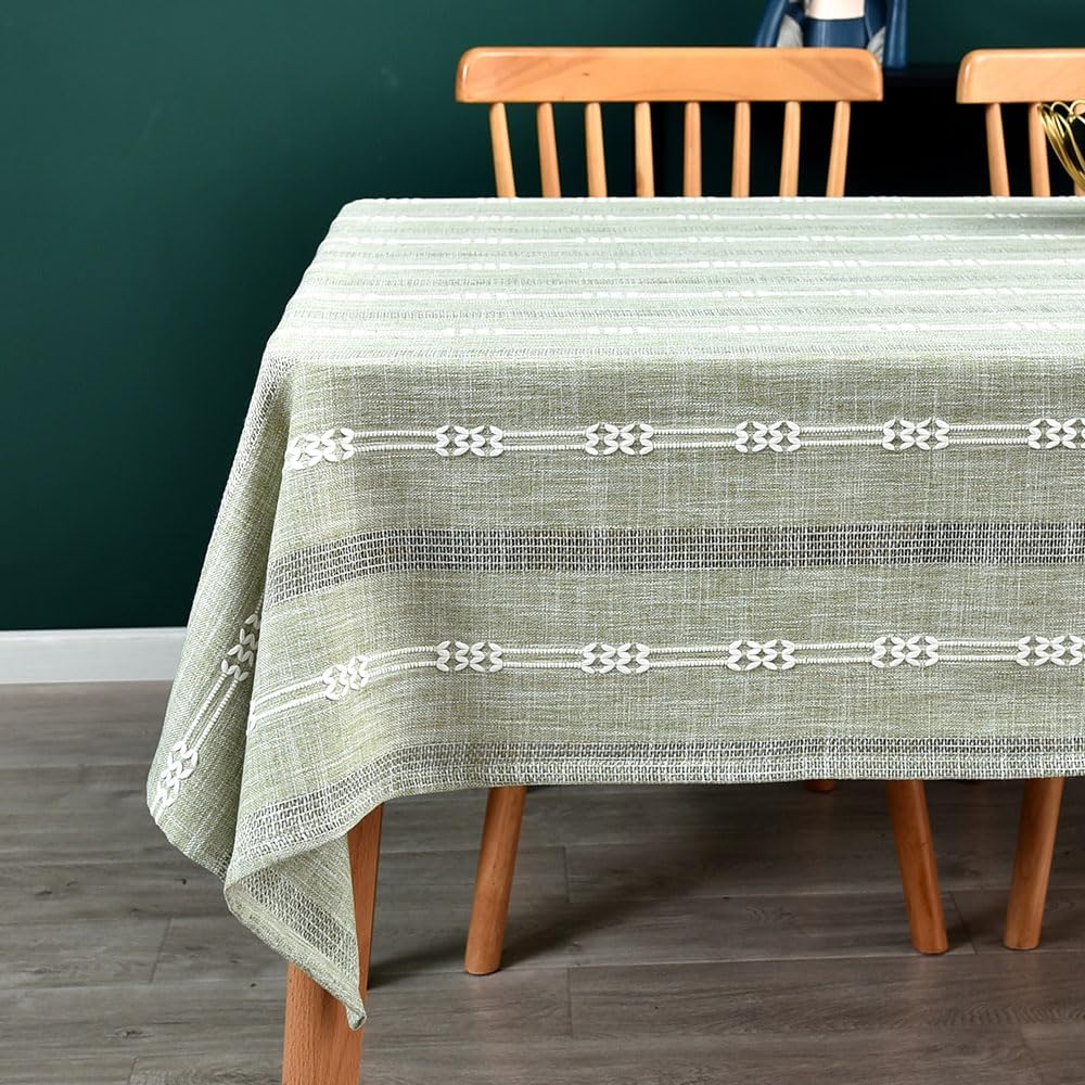 Heavy Duty Cotton Table Cloth for Rectangle Table - Sage Green