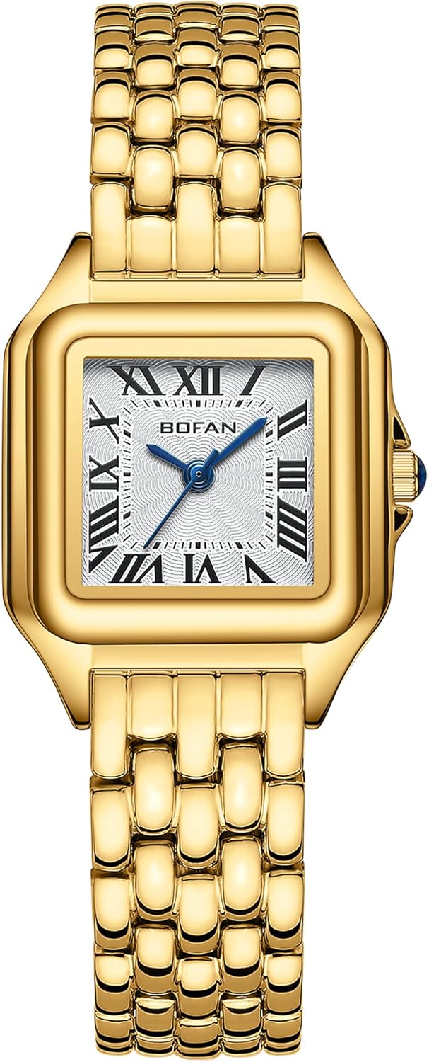 BOFAN Easy Reader Gold Watch for Women