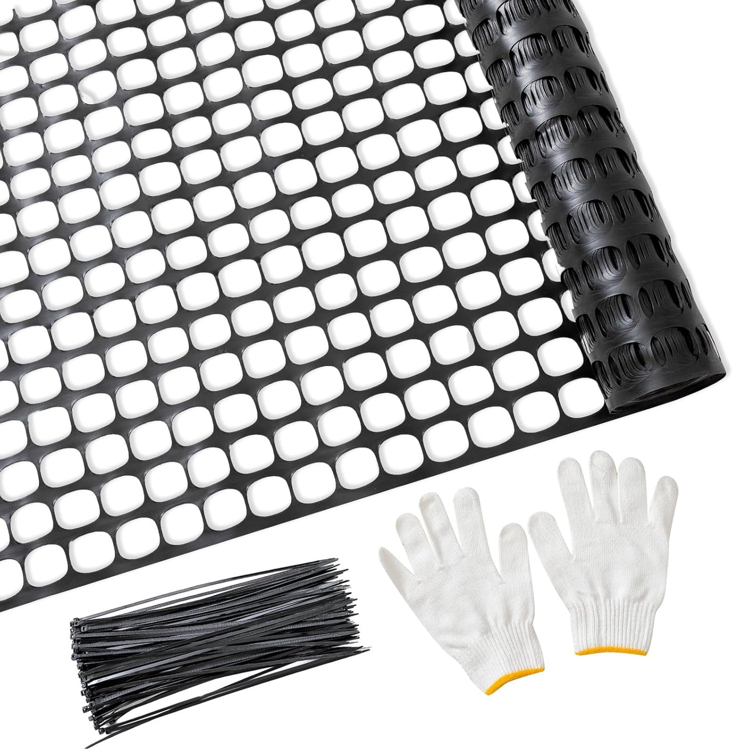 PotatoLife Plastic Mesh Fence for Versatile Garden and Safety Use