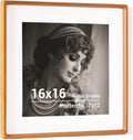 16x16 Picture Frame Teak Wood - Handcrafted Rounded Corner Frame