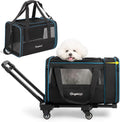 Expandable Premium Cat Carrier with Wheels - Comfortable Travel