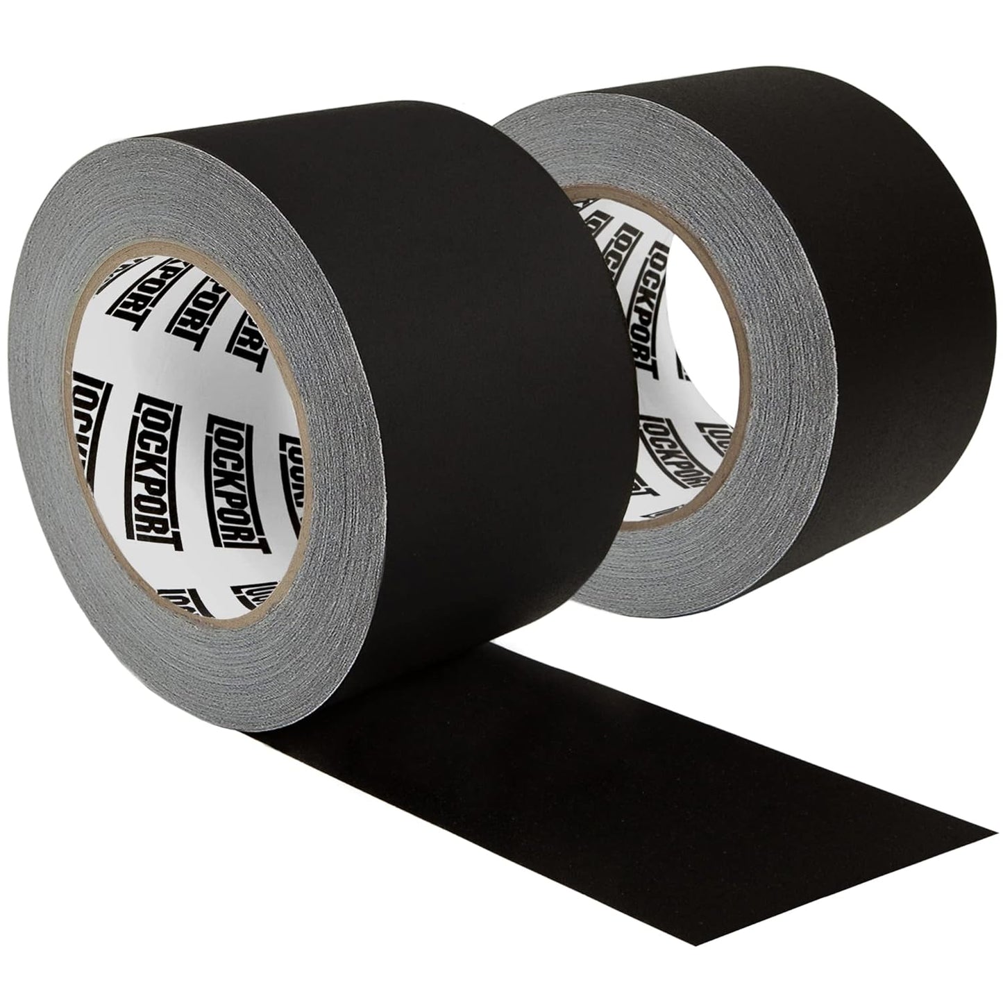 Lockport Black Gaffers Tape - No Residue, Water Resistant, Easy Tear