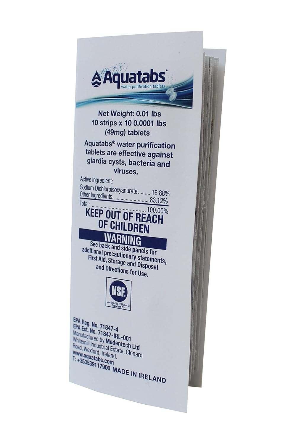 Aquatabs 49mg Water Purification Tablets - Pure Water Anywhere!