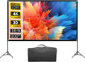 Projector Screen with Stand 100 in 16:9 4K HD - Portable Outdoor