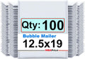 12.5x19 in White Poly Bubble Bag 100-Pack - Padded Mailers