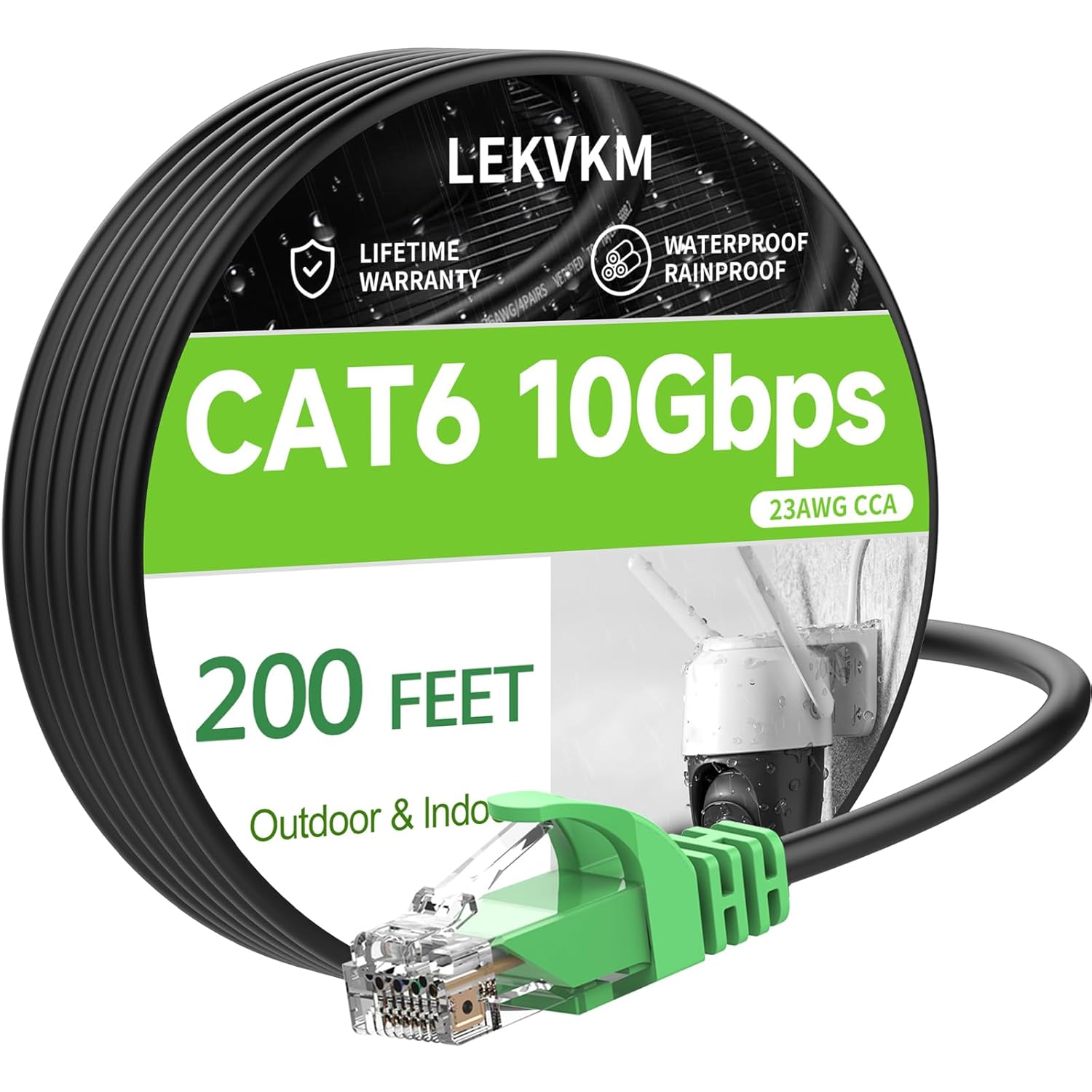 High Speed Cat 6 Ethernet Cable 200 ft for Indoor and Outdoor Use