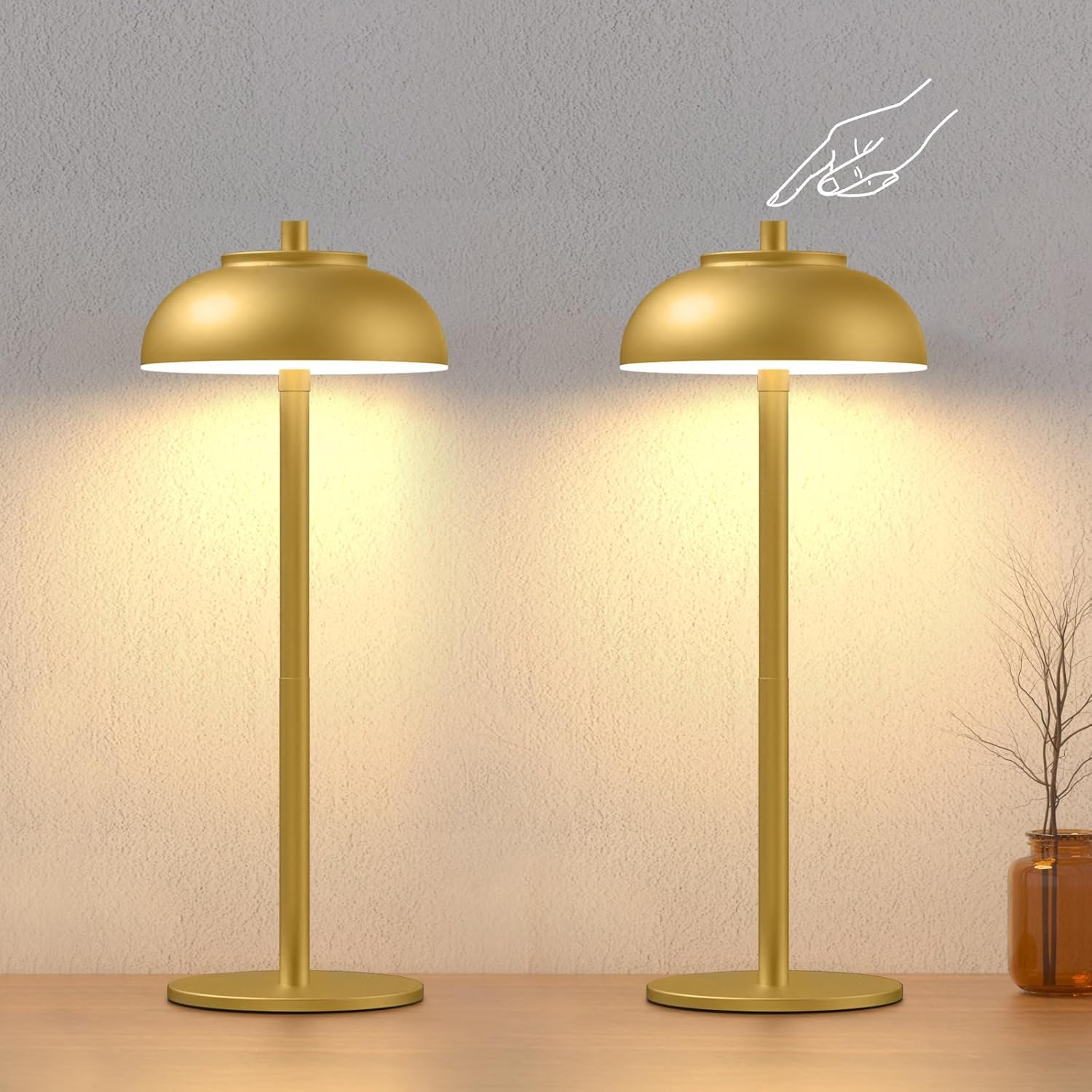 Portable LED Table Lamp Set: Brighten Any Space Anywhere!