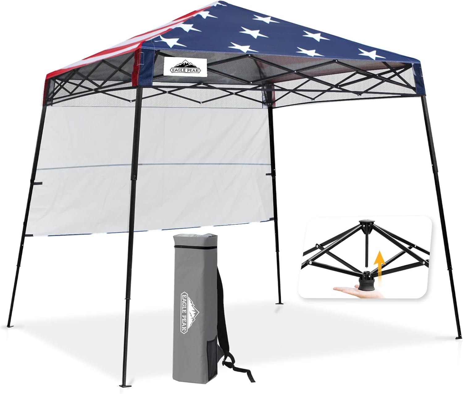EAGLE PEAK 8x8 Pop Up Canopy Tent for Beach and Camping