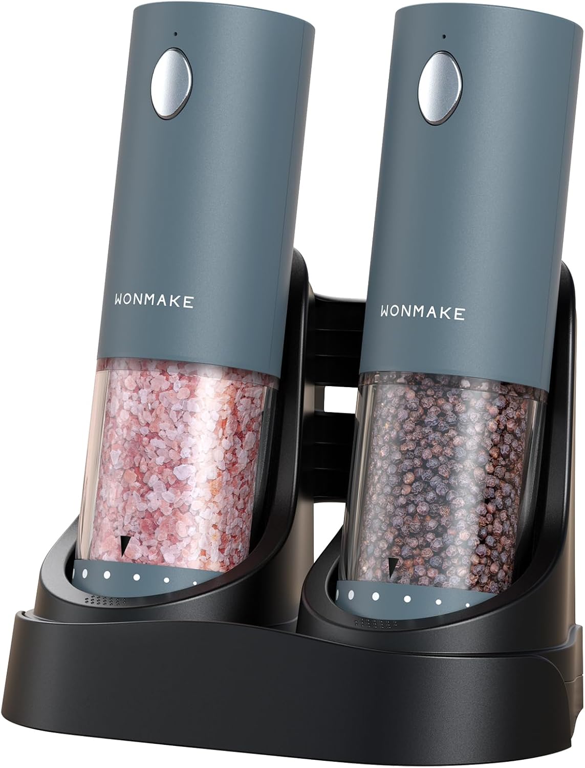 Electric Salt and Pepper Grinder Set with LED Light and Coarseness