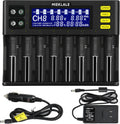 18650 Battery Charger Smart 8+2 Slot Charger - Fast LCD Display