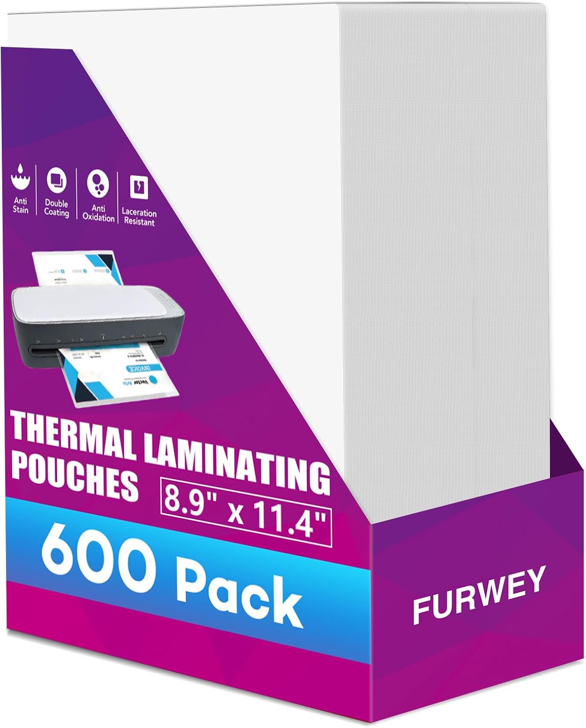 600 Pack Laminating Sheets for 8.5 x 11 Inch Documents