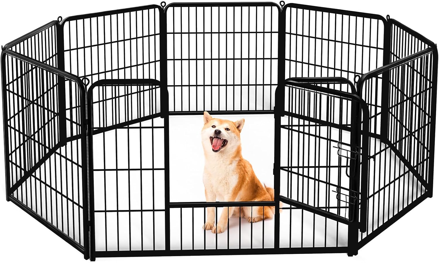 Portable Heavy Duty Dog Playpen - 8 Panel Yard Fence