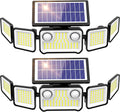 6000LM Solar Lights Outdoor 5 Heads Motion Sensor Flood Lights