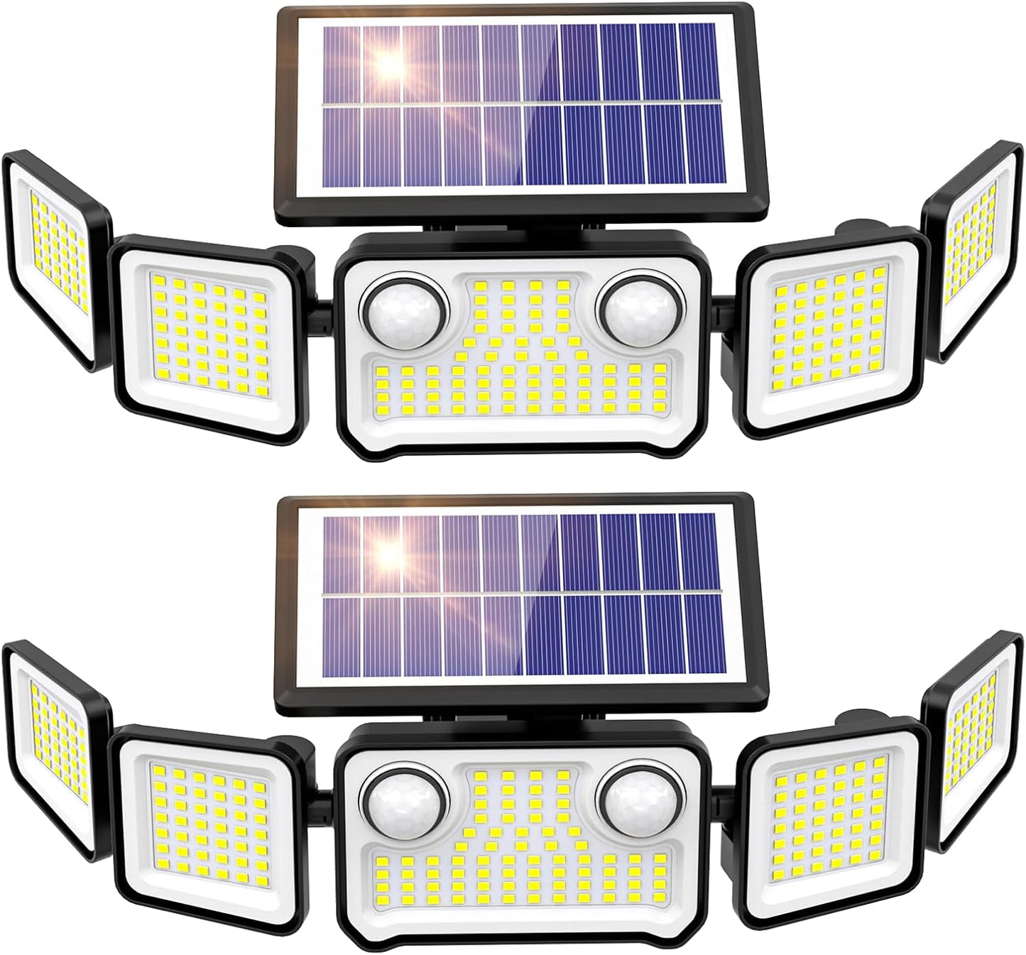 6000LM Solar Security Lights with Remote Control for Outdoor Use