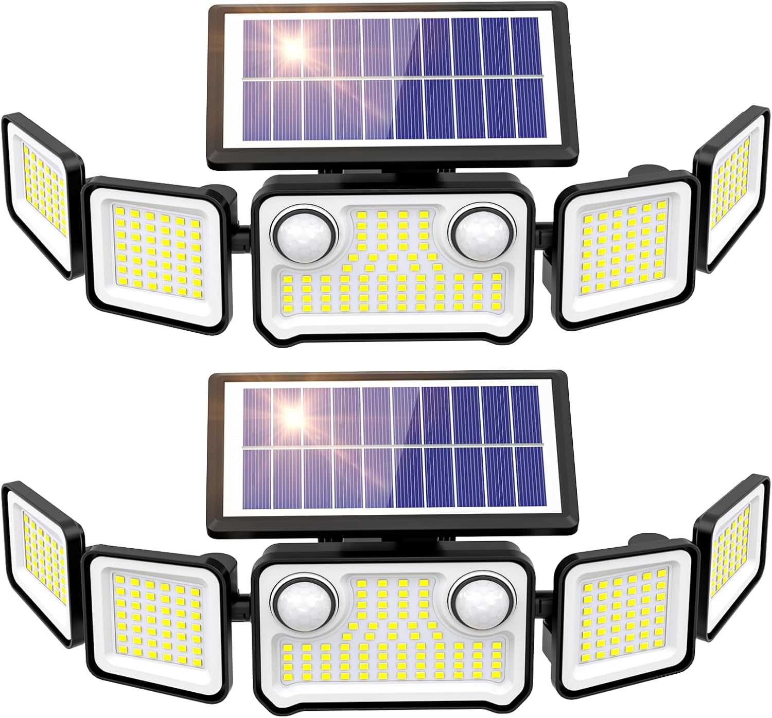 6000LM Solar Security Lights with Remote Control for Outdoor Use