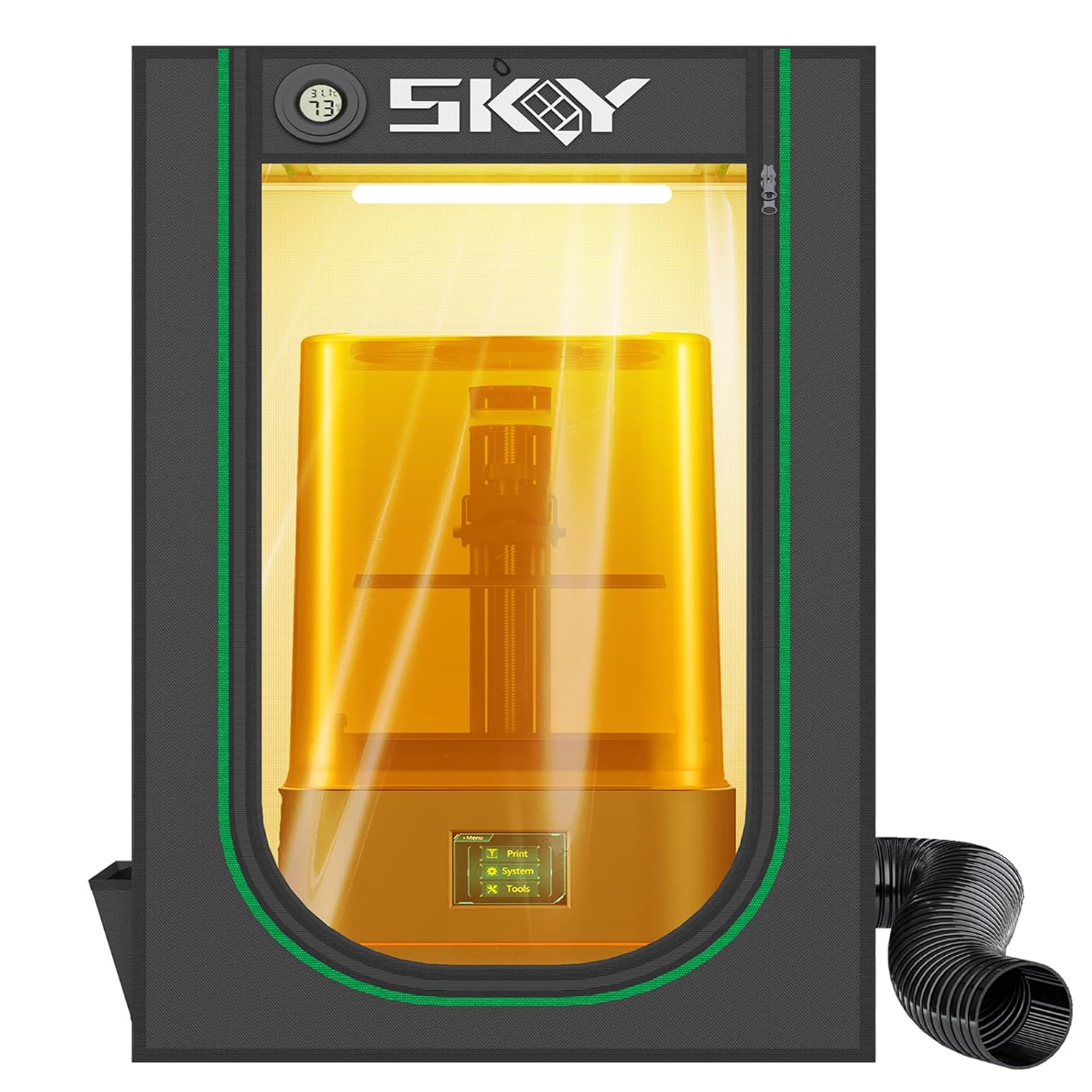 Skouphy Resin 3D Printer Enclosure with Ventilation Kit and LED