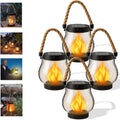 Kaliqo Solar Lanterns Outdoor Lights - Realistic Dancing Flame (4PC)