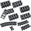 60PCS City Train Tracks Straight and Flexible Track Set - Expandable