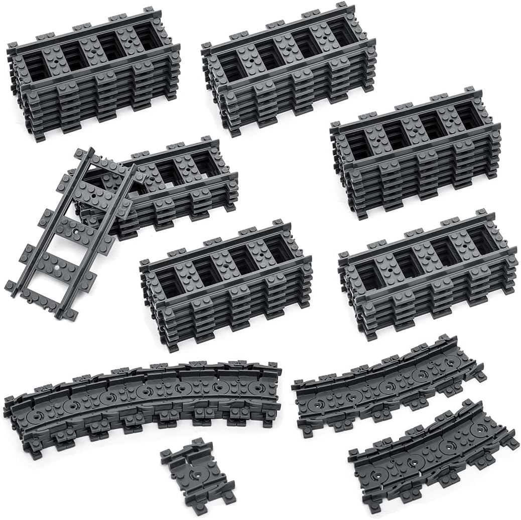 60PCS City Train Tracks Set for Creative Railroad Building Fun
