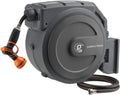 Retractable Garden Hose Reel 1/2 in x 130 ft - Lock Any Length, Slow