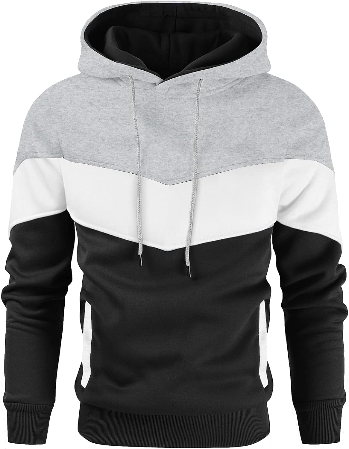 Gesean Color Block Fleece Hoodie: Stylish & Cozy