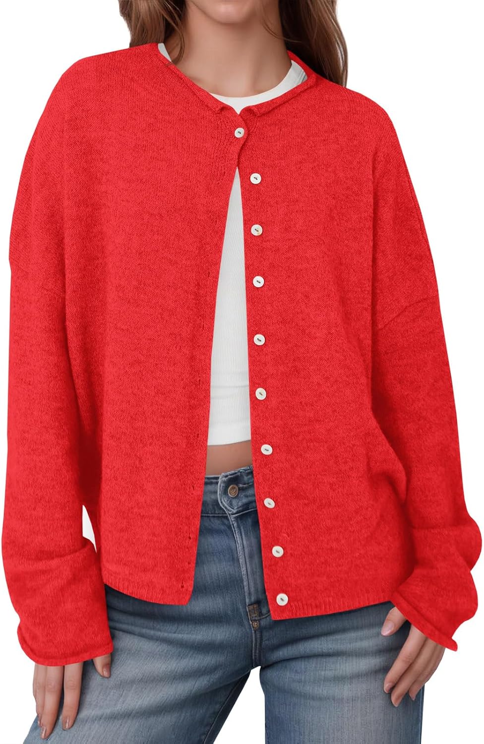 Saodimallsu Womens Button Up Cardigan Sweaters for Fall Style